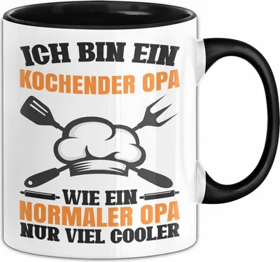 Produktbild von Koch Opa Tasse Geschenk Wie Ein Normaler Opa Geschenkidee Großvater Kochender Opa Becher (Schwarz)