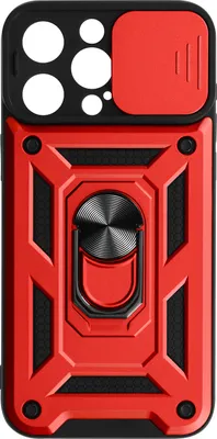 Produktbild von Avizar, Schutzhülle mit Kameraabdeckung und Haltering für Apple iPhone 15 Pro Max, Rot