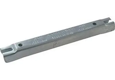 Produktbild von Schleifschablone aus Metall für Kettensägenketten.