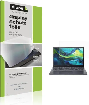 Produktbild von 2x Schutzfolie für Acer Aspire A15-51 matt Displayschutzfolie Folie Display Schutz dipos