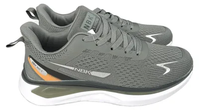 Produktbild von NBK Herren Sneaker Knit-Mesh Freizeitschuh leicht - Graugrün, Gr. 45