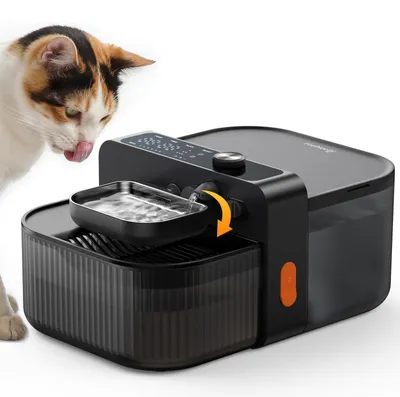 Produktbild von Katzentrinkbrunnen Wasserspender Katze - Kabellos - Ohne Filter - Mit Abwassertrennung
