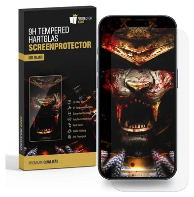 Produktbild von 1x 9H Panzerglas für iPhone 16 Pro HD KLAR echtes Tempered Glass Panzerfolie Displayschutz Schutzglas Hartglas Schutzfolie Screen-Protector