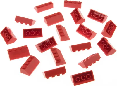 Produktbild von 20x Lego Dachstein 45° 2x4 rot Dachziegel schräg Steine 303721 3037