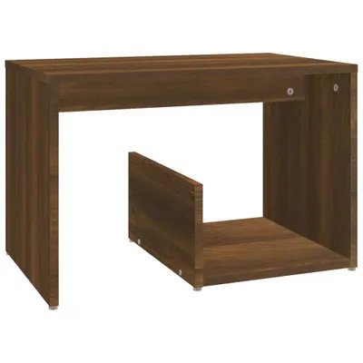 Obrázok produktu pre vidaXL Bočný stolík Brown Oak Optics 59x36x38 cm Materiál dreva