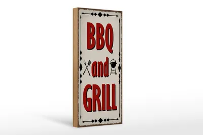 Produktbild von Holzschild Hinweis 27x10 cm BBQ and Grill  Deko Schild