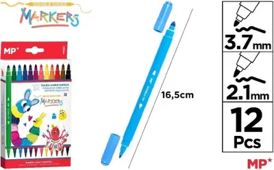 Produktbild von Doppelseitige Marker 12 Farben MP
