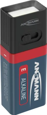 Produktbild von ANSMANN Mini-LED-Taschenlampe, mit 9V Batterie, 3W COB-LED, 2 Modi, superhell