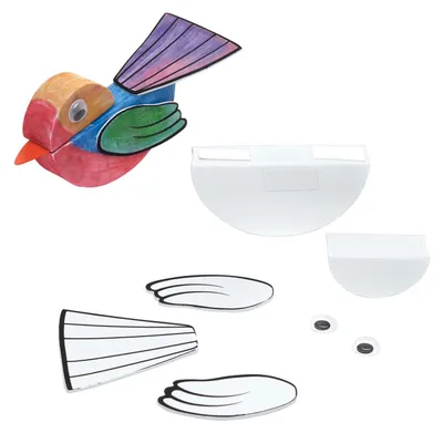 Image de Kit de bricolage pour fabriquer 12 petits oiseaux