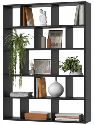 Productafbeelding van EstiloHome boekenkast SOMBRA, 105 x 141 cm, zwart – open wandplank