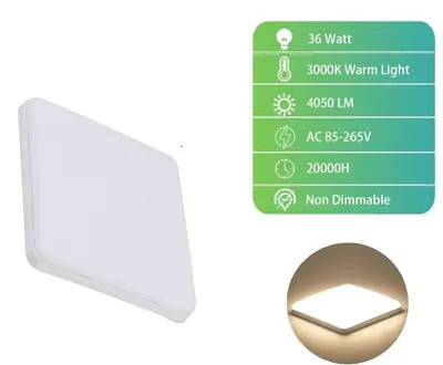 Image de Plafonnier LED, luminosité 4000 LM, lumière chaude 3000K, lumière chaude, M
