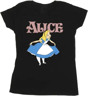 Produktbild von Disney - "Alice In Wonderland Take A Bow" T-Shirt für Damen BI6882 (M) (Schwarz)