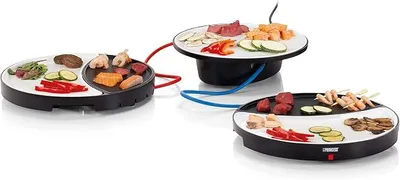 Produktbild von Tischgrill für bis zu 2 Personen - abnehmbare Porzelanplatten und inklusive Holzspatel, 103082