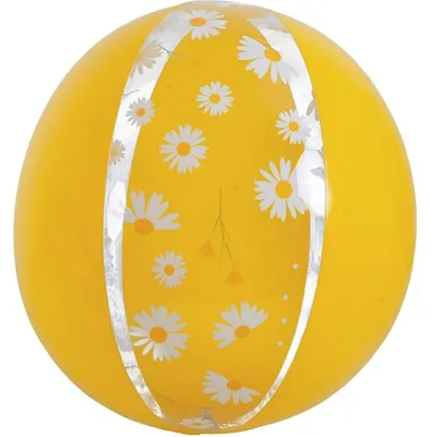 Produktbild von Aufblasbarer Wasserball 50 cm Daisy Gelb Strandball