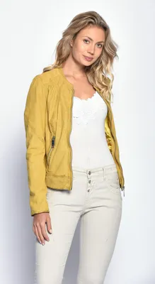 Produktbild von Maze Lederjacke Mabel Damen yellow L