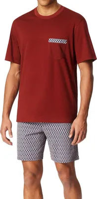 Produktbild von Schiesser Herren Schlafanzug kurz Gr. 58  rot