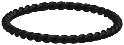 Produktbild von Wildcat Ring - Twisted Ring - Schwarz, 18,0 mm - Chirurgenstahl 316L - wasserfest, langlebig, hautverträglich, Schwarz