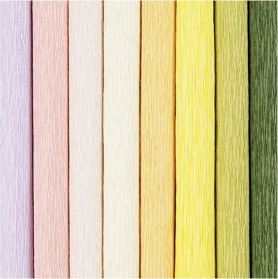 Immagine prodotto di Carta crespa pastello, 25 x 60 cm, 8 colori, 8 fogli