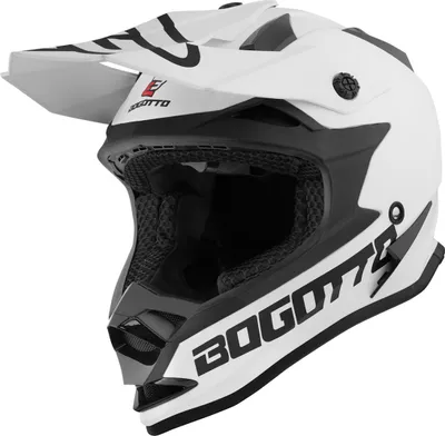 Zdjęcie produktu dla Kask motocrossowy Bogotto V321 Solid, biały matowy, XS