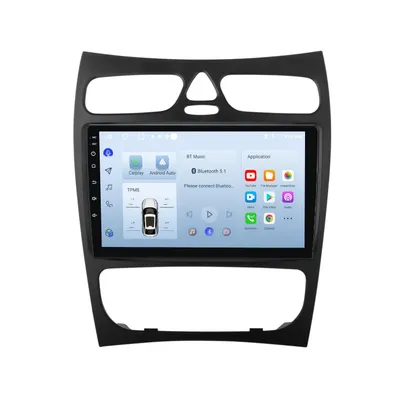 Zdjęcie produktu dla CarPlay Radio samochodowe Android 9" 128GB do Mercedes CLK W209 (2002–2009) GPS Bluetooth DAB+ DSP Android Auto WiFi