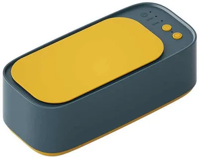 Image de Nettoyeur à ultrasons portable avec minuterie pour lunettes / petit nettoyeur de lunettes - 45 000 kHz - pour nettoyeur de bijoux - nettoyeur de fruits