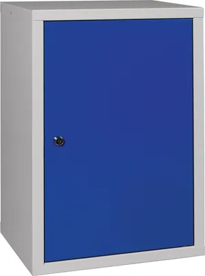 Produktbild von Hängeschrank H600xB400xT300mm Vollblech,1 BD Stahlbl.lichtgrau/enzianblau