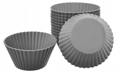 Produktbild von Rossner Silikon-Muffinformen 12 Stück grau
