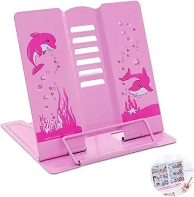 Produktbild von Buchständer, Leseständer, buchständer Schule, für Küche und Büro als Kochbuchhalter und Leseständer Buchstütze (Rosa)