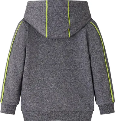Produktbild von vidaXL Kinder-Kapuzenpullover mit Reißverschluss Grau Melange 104