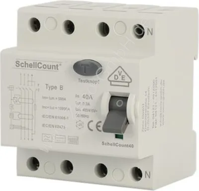 Produktbild von VDE FI-Schutzschalter Typ B 40A 300mA 4-polig VDE  Allstromsensitiv Fehlerstromschutzschalter Wallbox  RCD