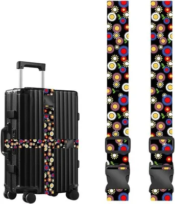 Produktbild von Reisetasche-Schutzbänder-Set - Reisebeschutz - 2 Stück - Farbenfroh
