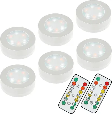 Productafbeelding van Set van 6 led-onderkastlampen met afstandsbediening