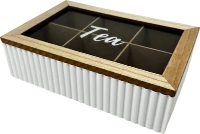 Image de Boîte à crottes avec six compartiments et design texturé, blanc