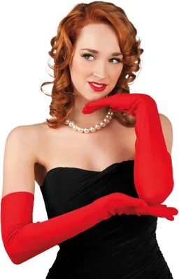 Produktbild von Handschuhe in Rot für Damen lang