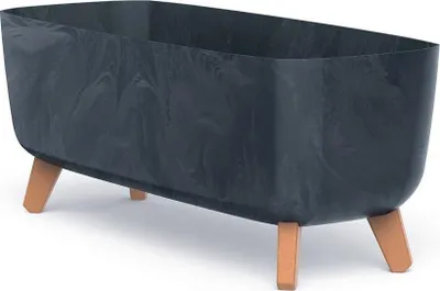 Produktbild von Anthrazitfarbener Blumentopf auf Beinen GRACIA CASE BETON EFFECT DGCL400E-S433