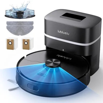 Obrázek produktu pro Robotický vysavač a mop Lubluelu L50 MAX, 7500 Pa, technologie proti zamotávání, stanice s automatickým vyprazdňováním o objemu 2,5 l a ovládání pomoc