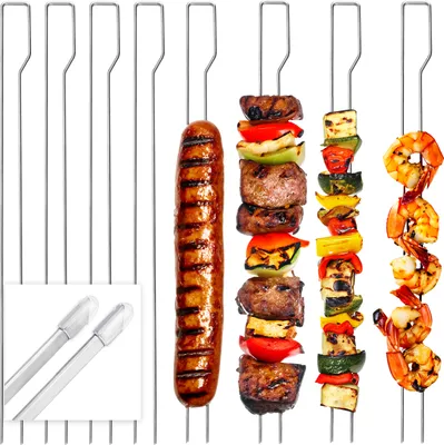 Produktbild von Wilhelm Sell® 8x Grillspieße mit Griff, Schaschlikspiesse 30 cm mit Doppelzinken