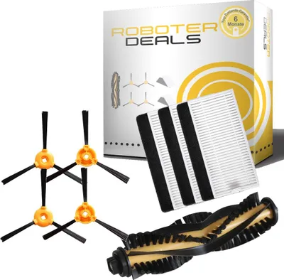Produktbild von Zubehör Set für Ecovacs Deebot 600, 601, 605 (3x Filter, 4x Seitenbürste, 1x Hauptbürste)