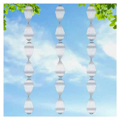 Produktbild von 3 Stück Reflektierende Vogelabwehr Windspiel aus Edelstahl für Garten und Balkon