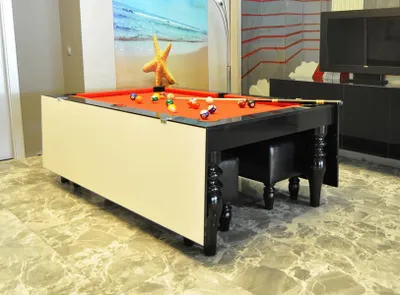 Immagine prodotto di Tavolo da pranzo tavolo da biliardo 2 in 1 tavoli da biliardo tavoli da gioco legno 7ft