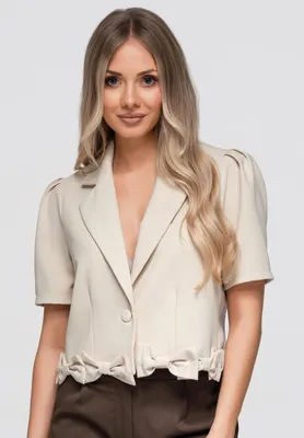 Produktbild von LARICA Damenjacke Slim Fit mit dekorativen Details OW-BL-E0002 beige M