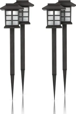 Image de Lanterne solaire noire 38 cm pack de 4