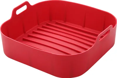 Produktbild von Silikon-Backformeneinlagen für Heißluftfritteusen mit Griffen, lebensmittelechte Silikon-Backofeneinlage, antihaftbeschichtet, wiederverwendbar, Zubehör für Heißluftfritteusen mit 4–6 Qt