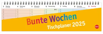 Produktbild von Bunte Wochen Wochenquerplaner 2025