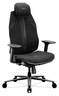 Zdjęcie produktu dla DIABLO CHAIRS Ergonomiczne krzesło komputerowe, krzesło biurowe, czarne, V-Flash Ultra Black