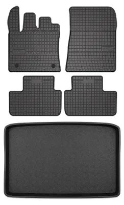 Produktbild von Gummimatten + Kofferraumwanne für Renault Captur II 2020- (oberer Ladeboden) – Schwarz, passgenau – Wielganizator SolidPRO