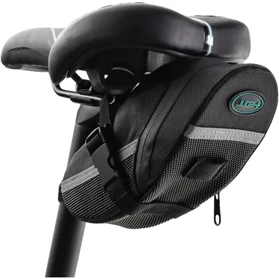 Produktbild von Wasserdichte Fahrrad-Satteltasche – Kompakte Tasche für den Sattel aus Polyester, MTB & Rennrad Zubehör, Schwarz