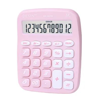 Zdjęcie produktu dla Uroczy kalkulator kieszonkowy, 12-cyfrowy, duży wyświetlacz LCD, duże klawisze, kalkulator w cukierkowych kolorach, idealny do biura, szkoły, domu, dla dzieci, studentów i księgowych