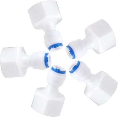 Image de Raccord de 1/4 pouce (diamètre extérieur) vers 1/2 pouce (femelle) à emboîtement rapide pour filtre à eau à osmose inverse