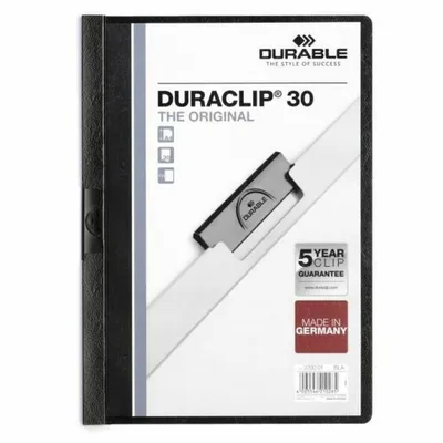 Obrázek produktu pro Durable Duraclip 30, Černá, Průhledná, PVC, 30 listy, A4, 1 kusů